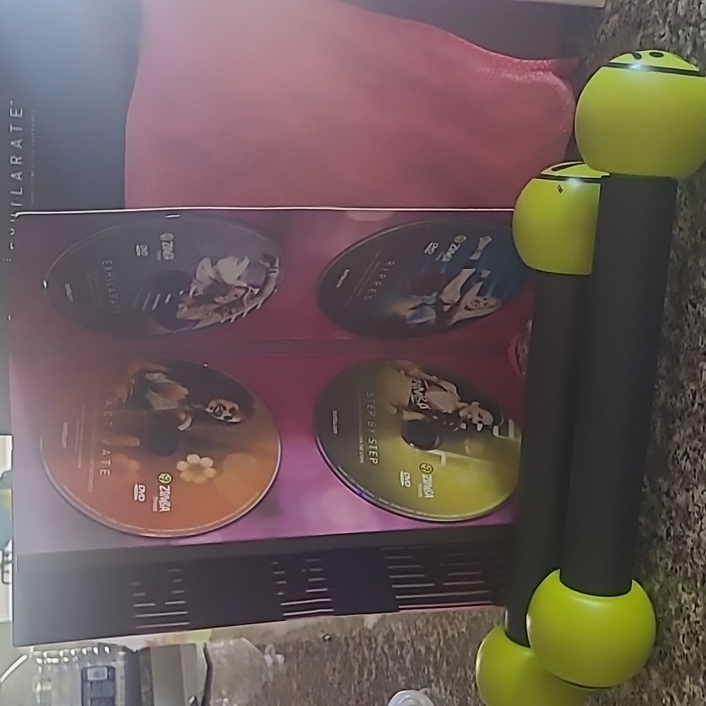 Zumba exhilarated DVDs box